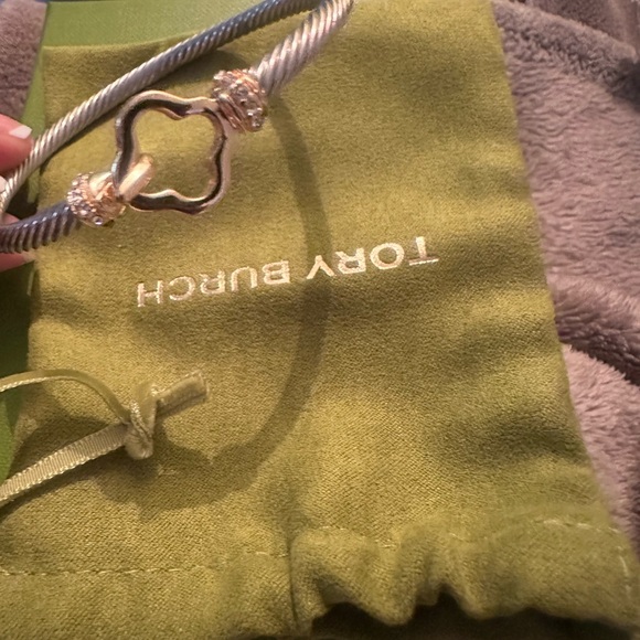 Tory Burch Silver and Gold Two-Tone Bracelet - Picture 3 of 3